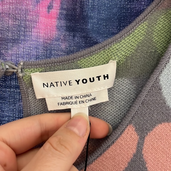 NWOT Multicolor hearts dress - Native Youth - Picture 3 of 5